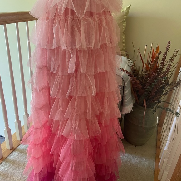 Lovely Day -Elegant Pink Ombre Layered Tulle Skirt NWOT - Picture 4 of 7